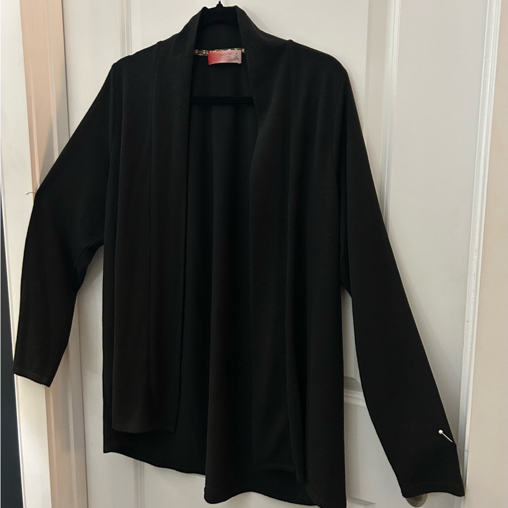 Like New•Simply Scarlett Open Front Black Cardigan•Size 1X•ElegantWomen's Jacket